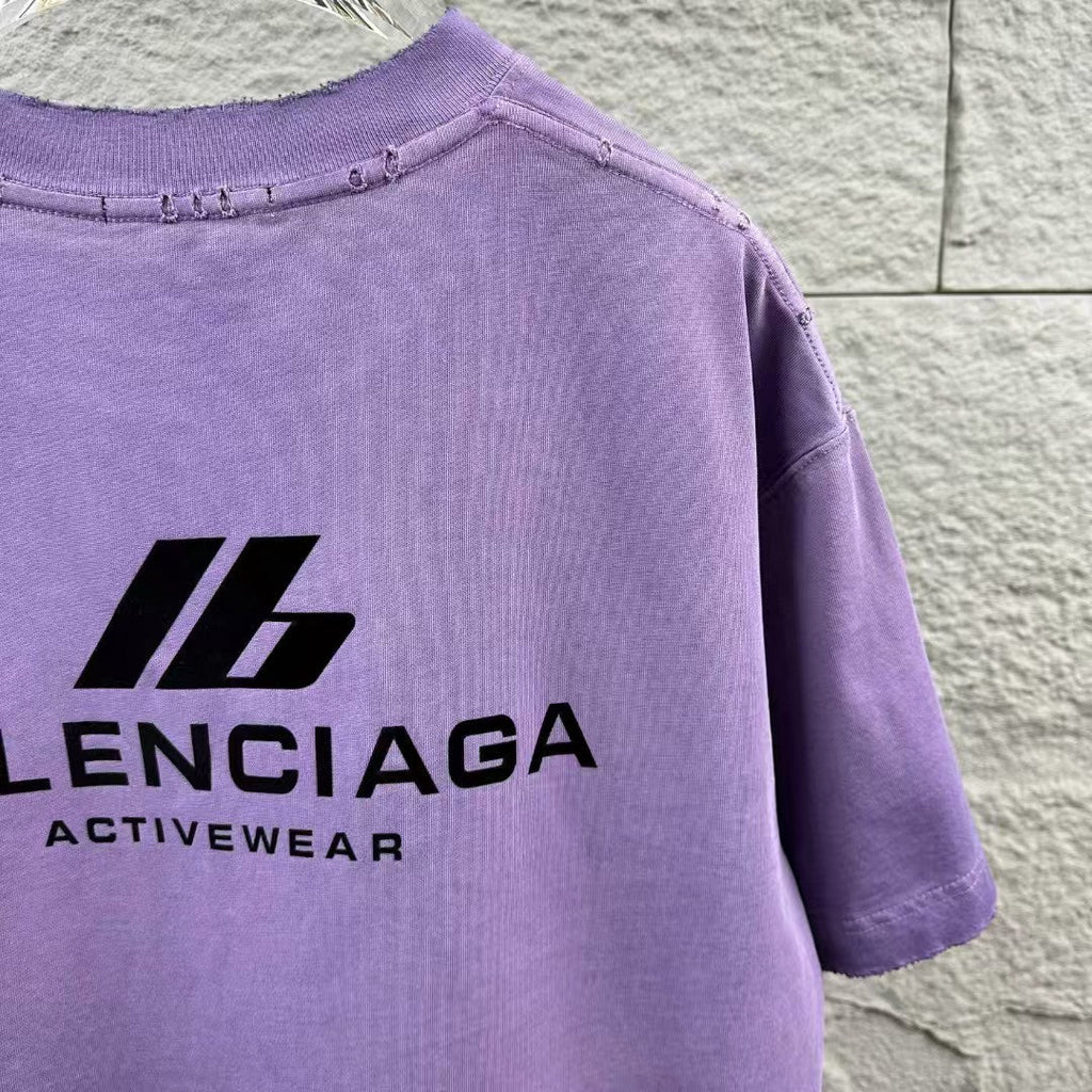 New letter flocking T-shirt