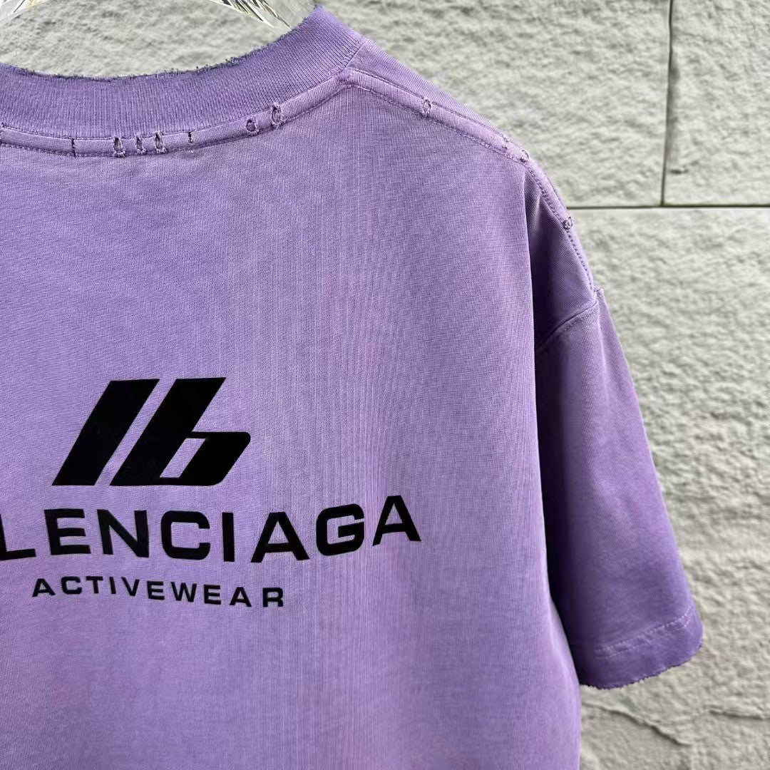 New letter flocking T-shirt
