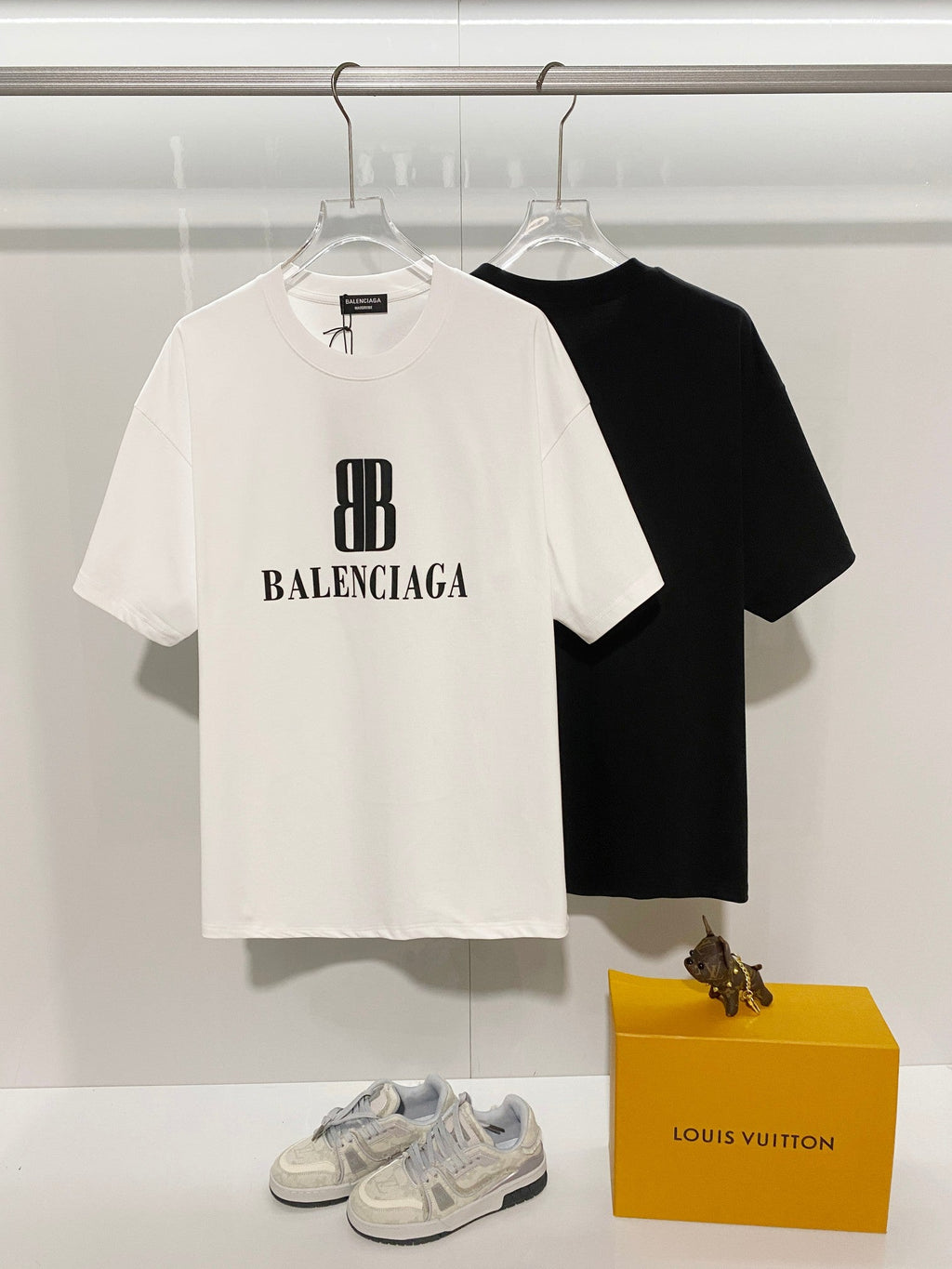 Double B 3D offset printed letter round neck T-shirt