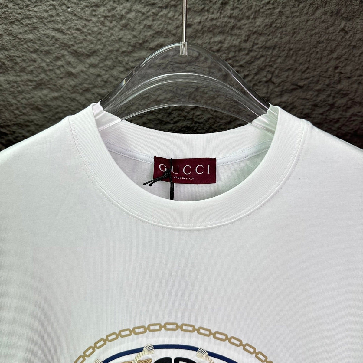 Letter logo couple's short sleeved T-shirt