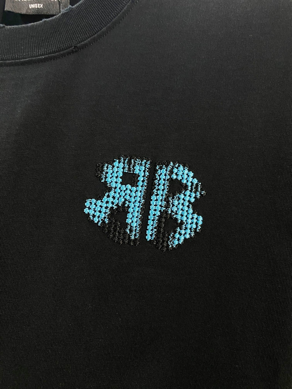 Front and back color blocked double B embroidered flower letters