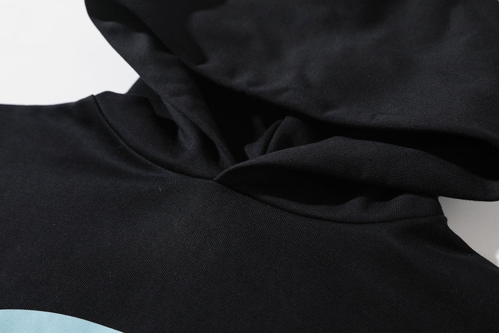 Half ring totem printed hooded sweatshirt