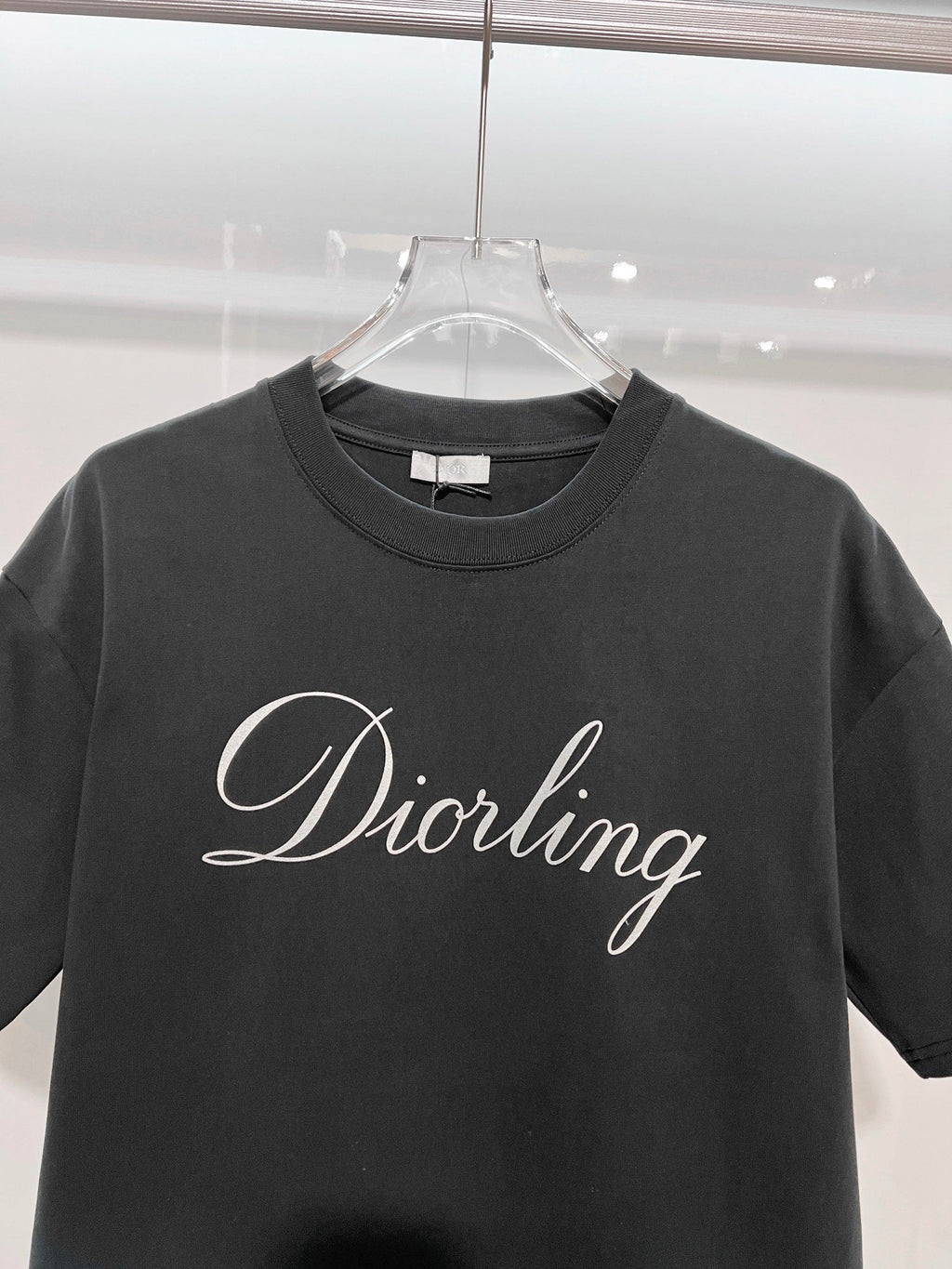 New silver letter short shirt