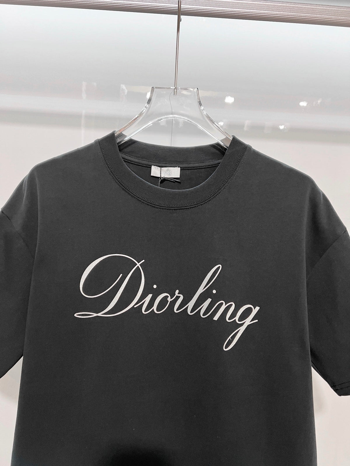 New silver letter short shirt