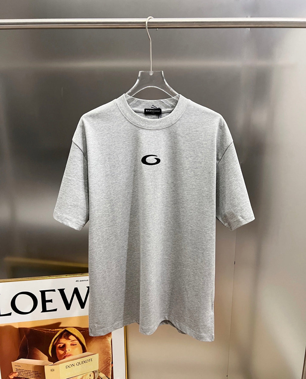 Customized double yarn plain cotton short sleeved T-shirt