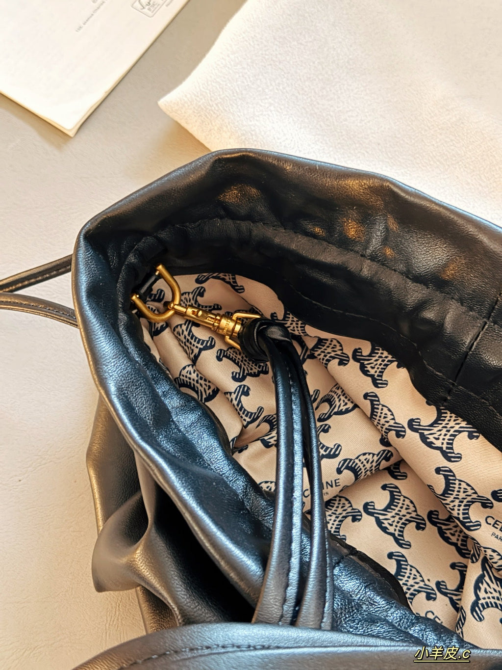 Half round horizontal half moon bag