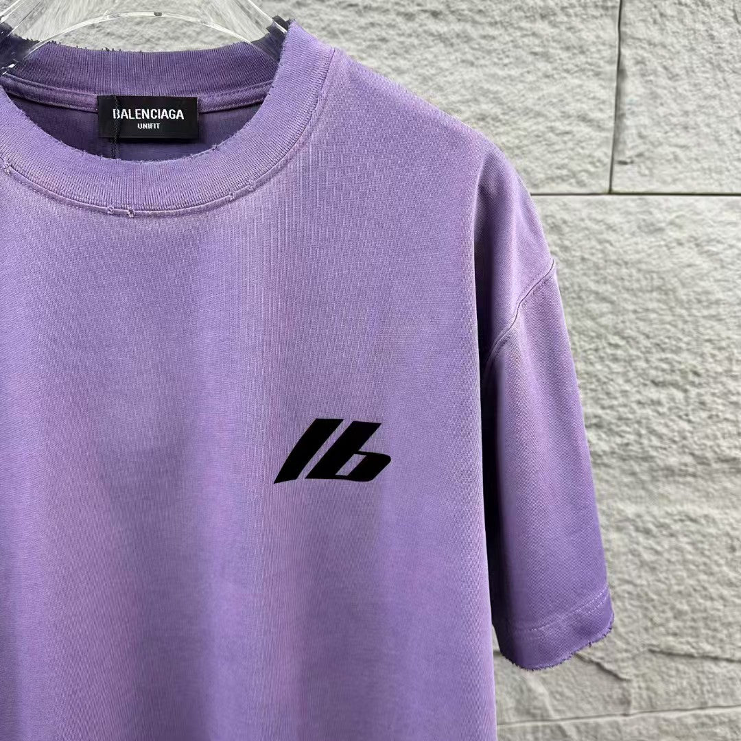 New letter flocking T-shirt