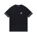 Jacquard knitted cotton short sleeved T-shirt