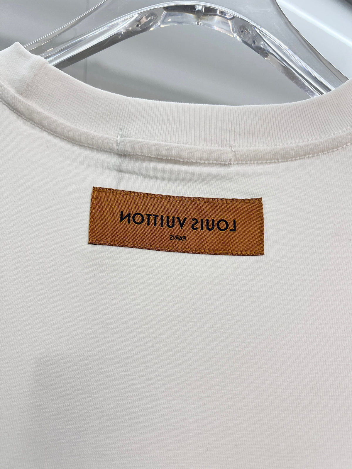 Green offset letter slogan round neck T-shirt