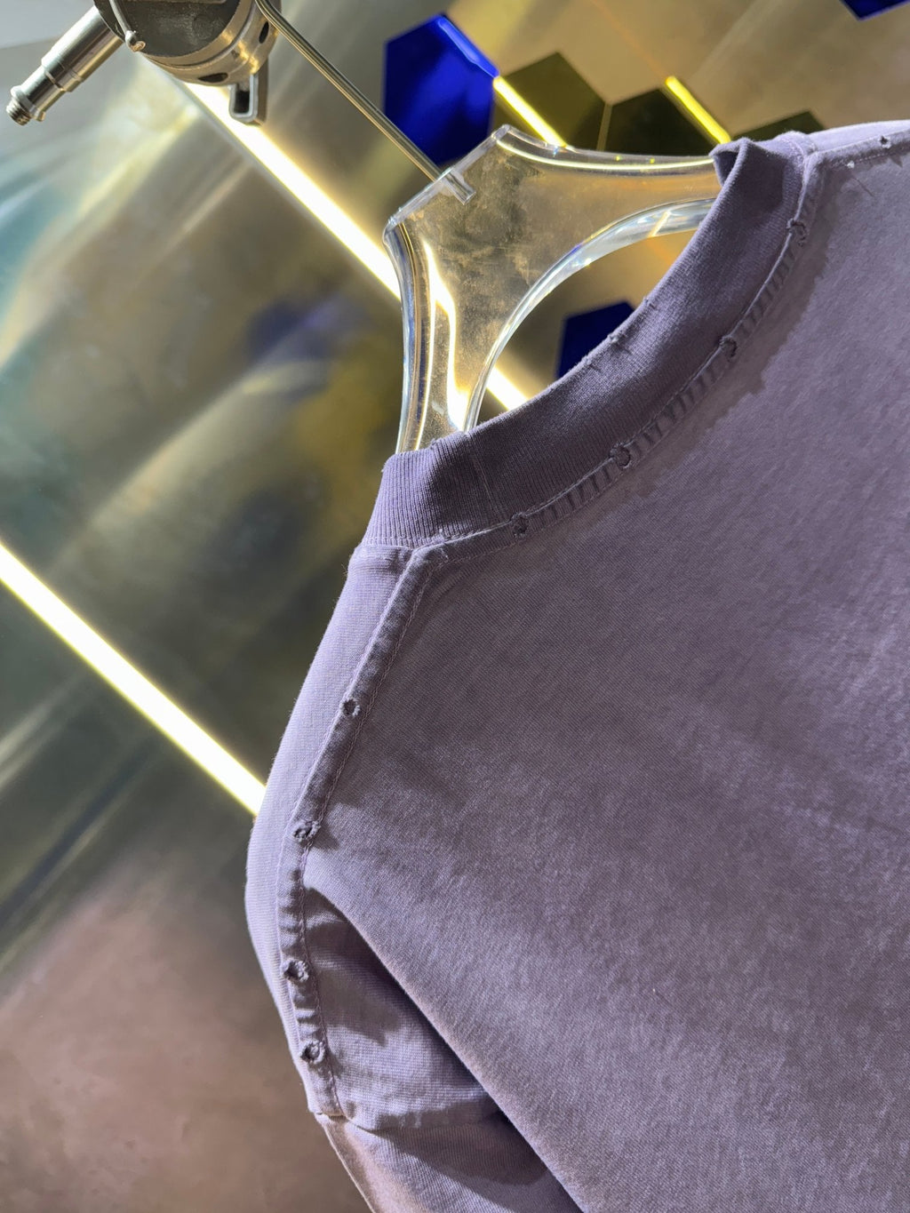 Spring and summer new washing water abrasion 320g round neck short sleeved shirt