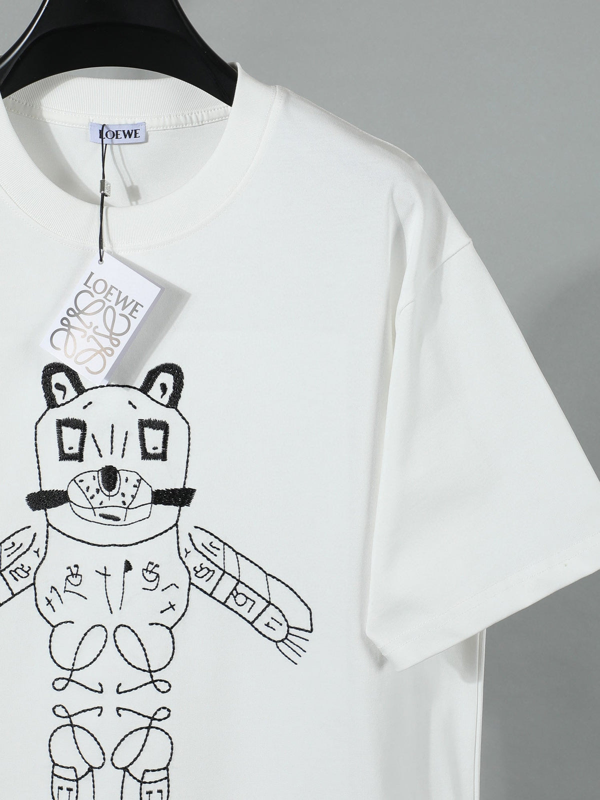 Super cute cartoon animal pattern short sleeved shirt