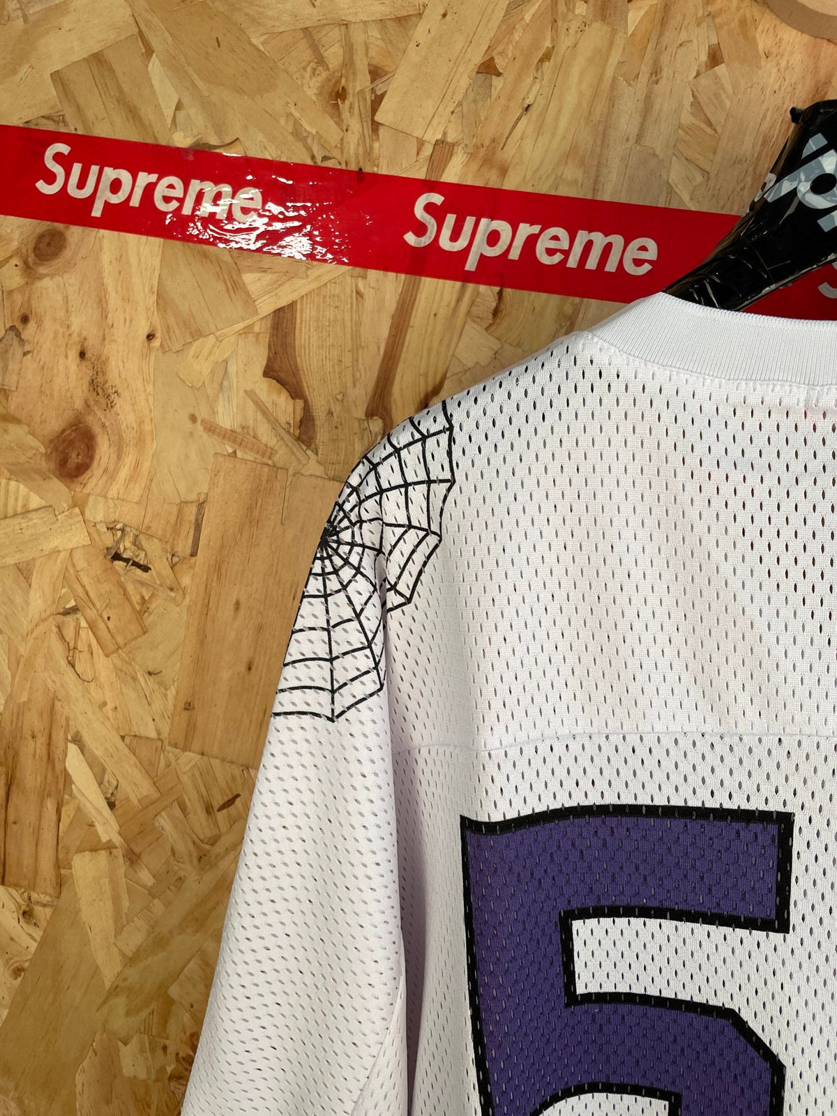 52 mesh letter embroidered V-neck football jersey casual sports short sleeved T-shirt