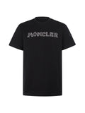 Space Embroidered Logo Round Neck Cotton T-shirt