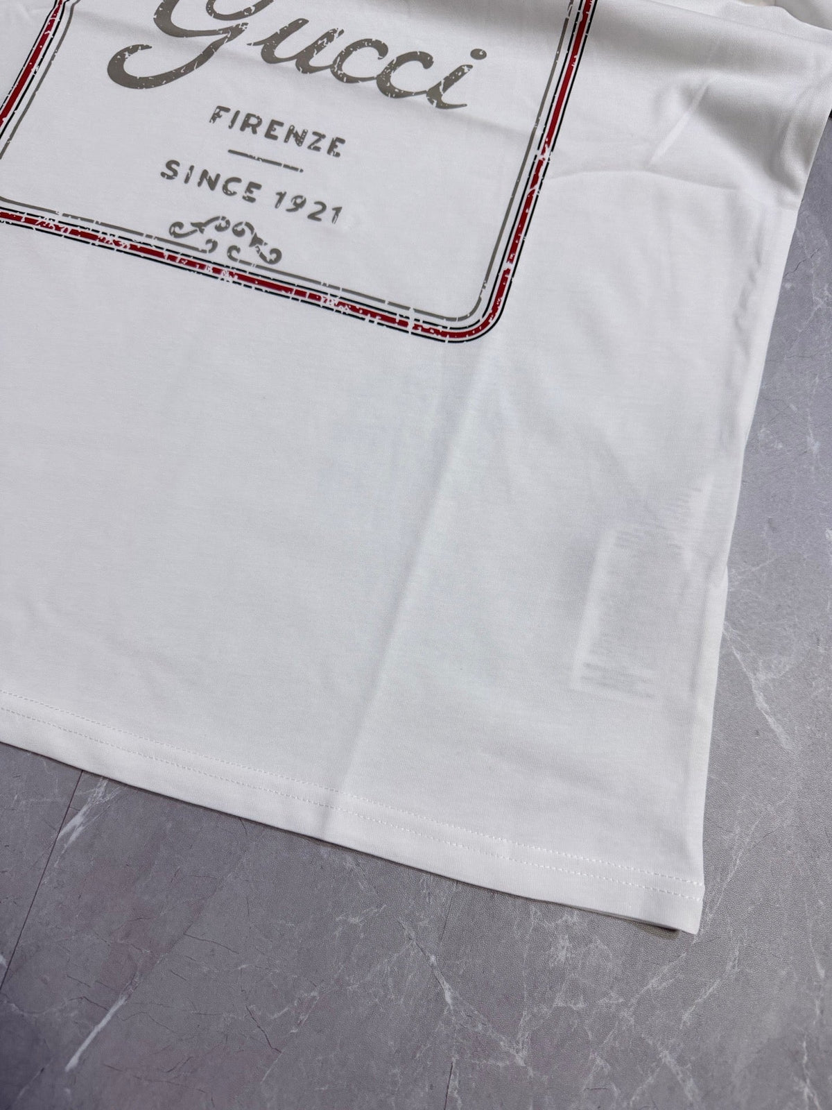 Carefully embellished collection logo printed T-shirt