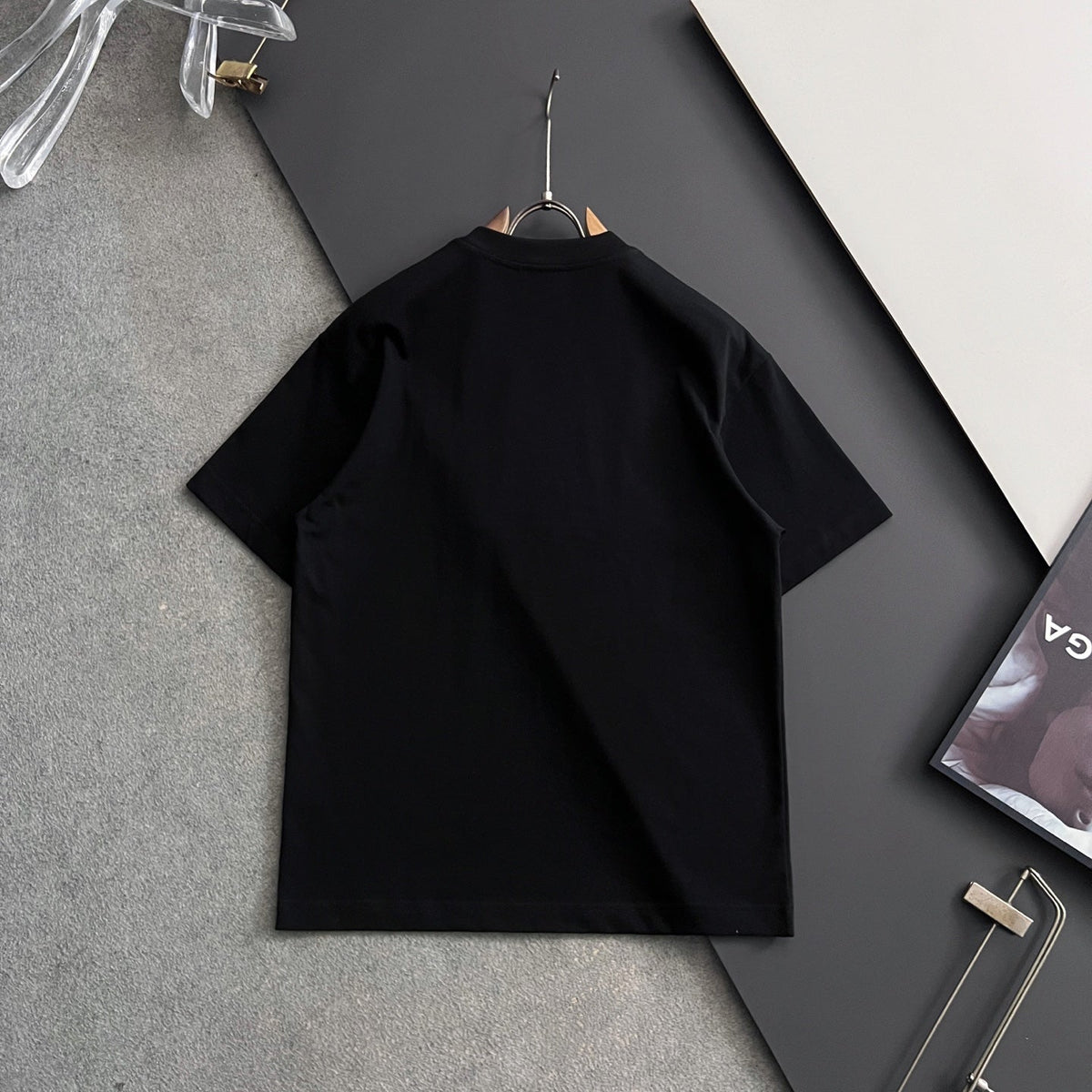Embroidered logo T-shirt with fabric on the chest