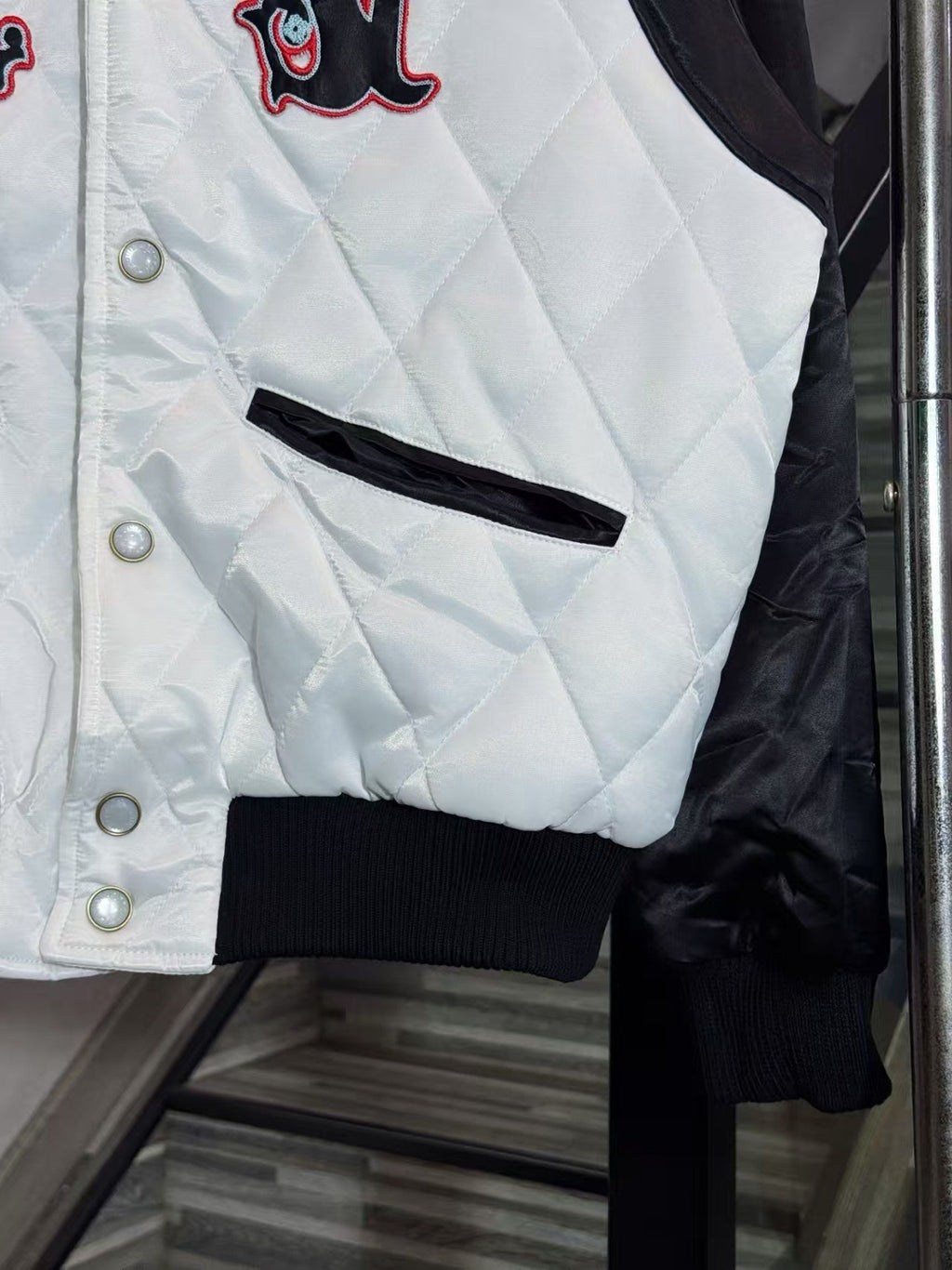 Smiling hooded zipper jacket