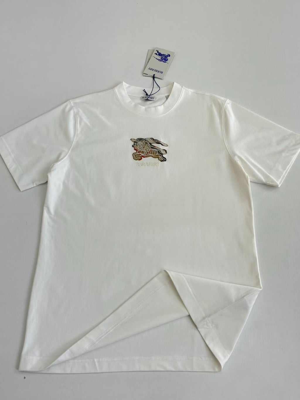 Plaid embroidered short sleeved T-shirt