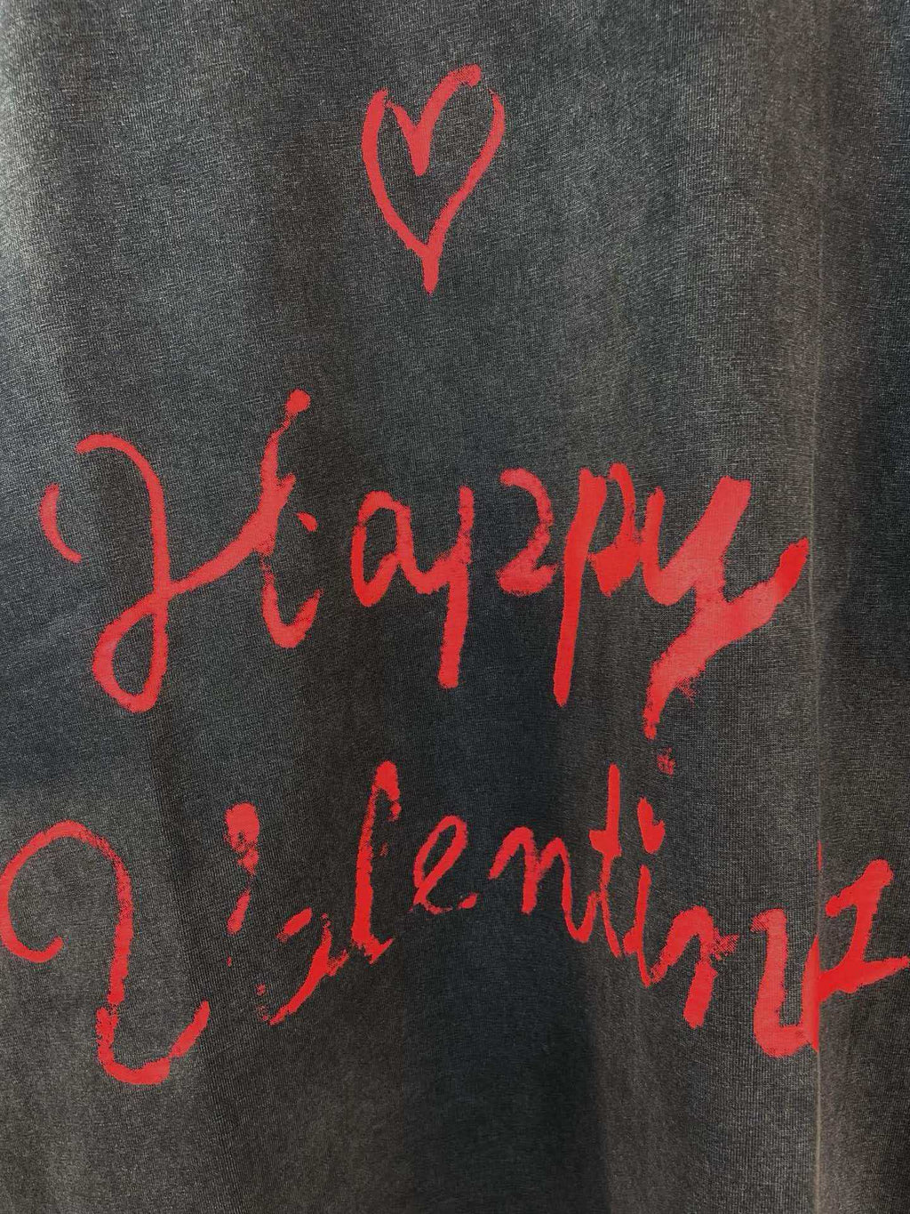 Valentine's Day Hay Love Printed Short Sleeves