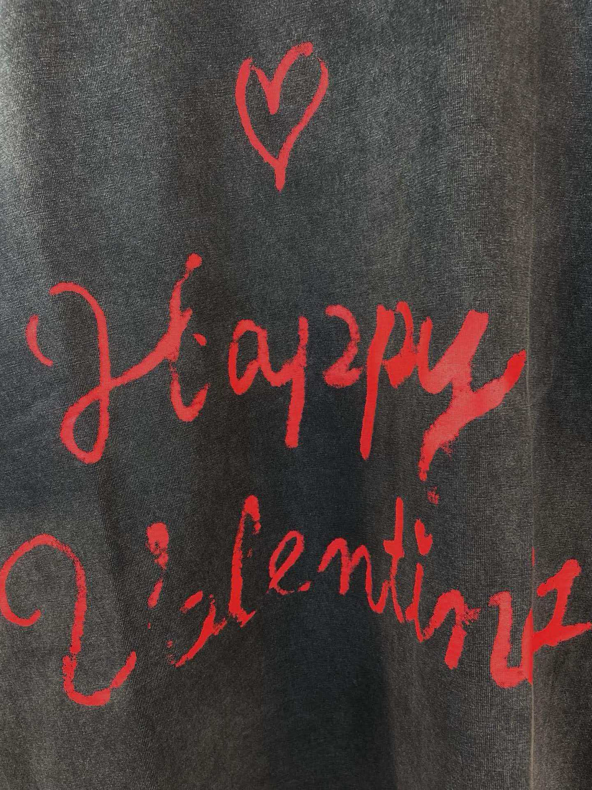 Valentine's Day Hay Love Printed Short Sleeves