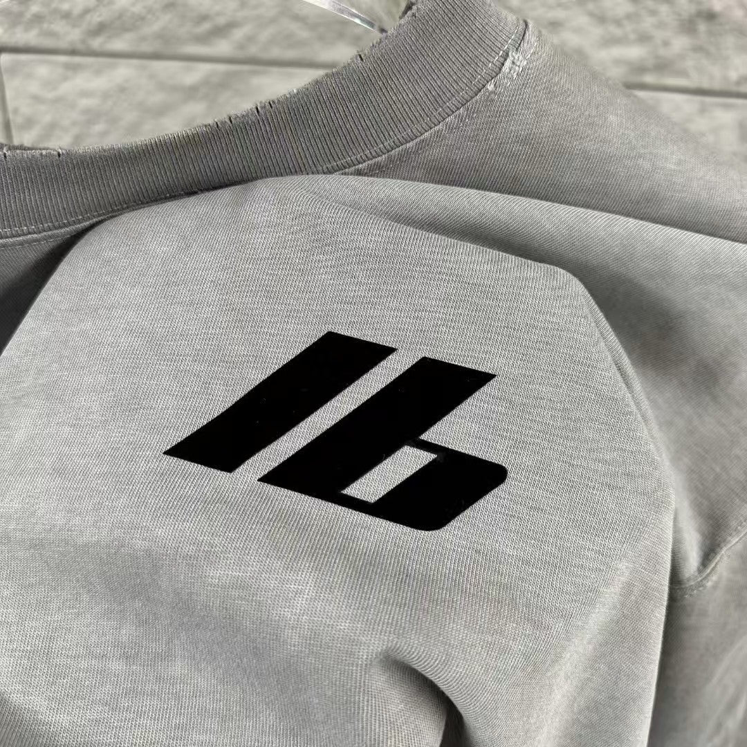 New letter flocking T-shirt