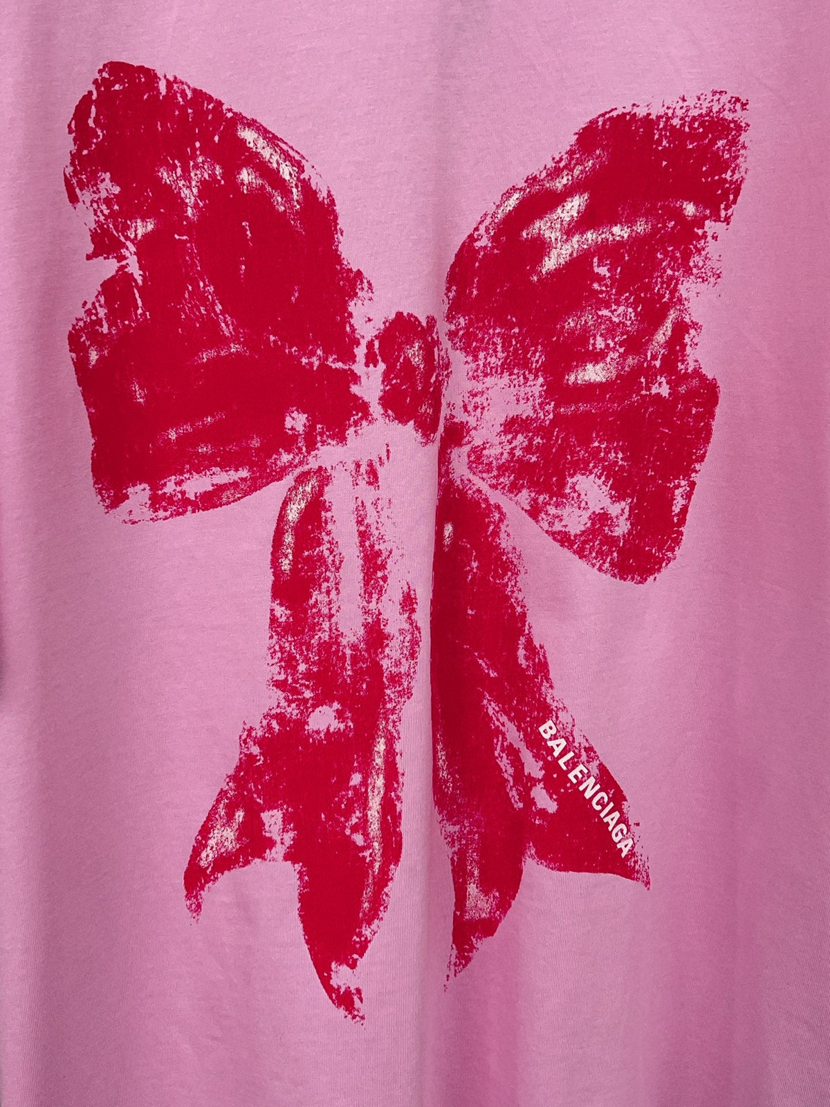 New Front Bow Direct Spray Printed Short Sleeve T-shirt