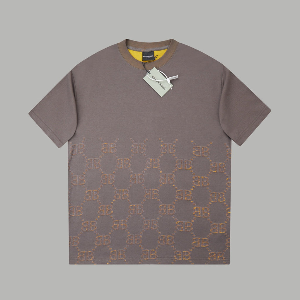 Classic logo burned jacquard short sleeved shirt