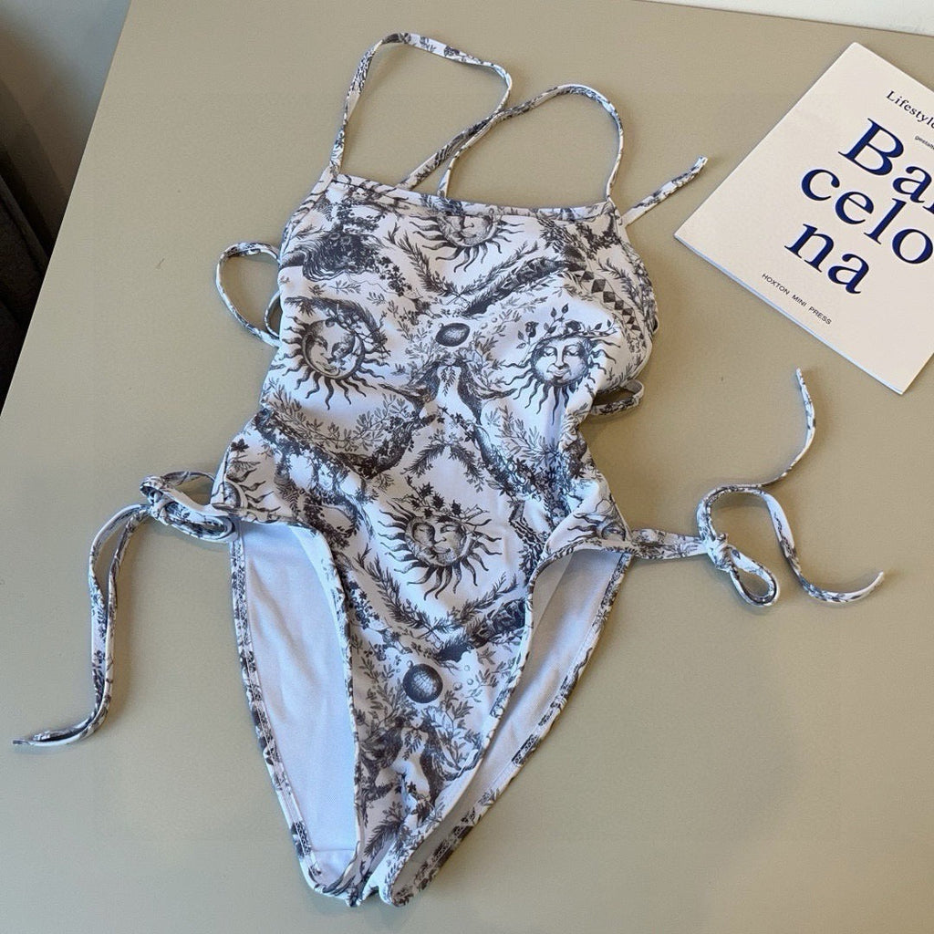 25 Sun Print One Piece Swimsuit