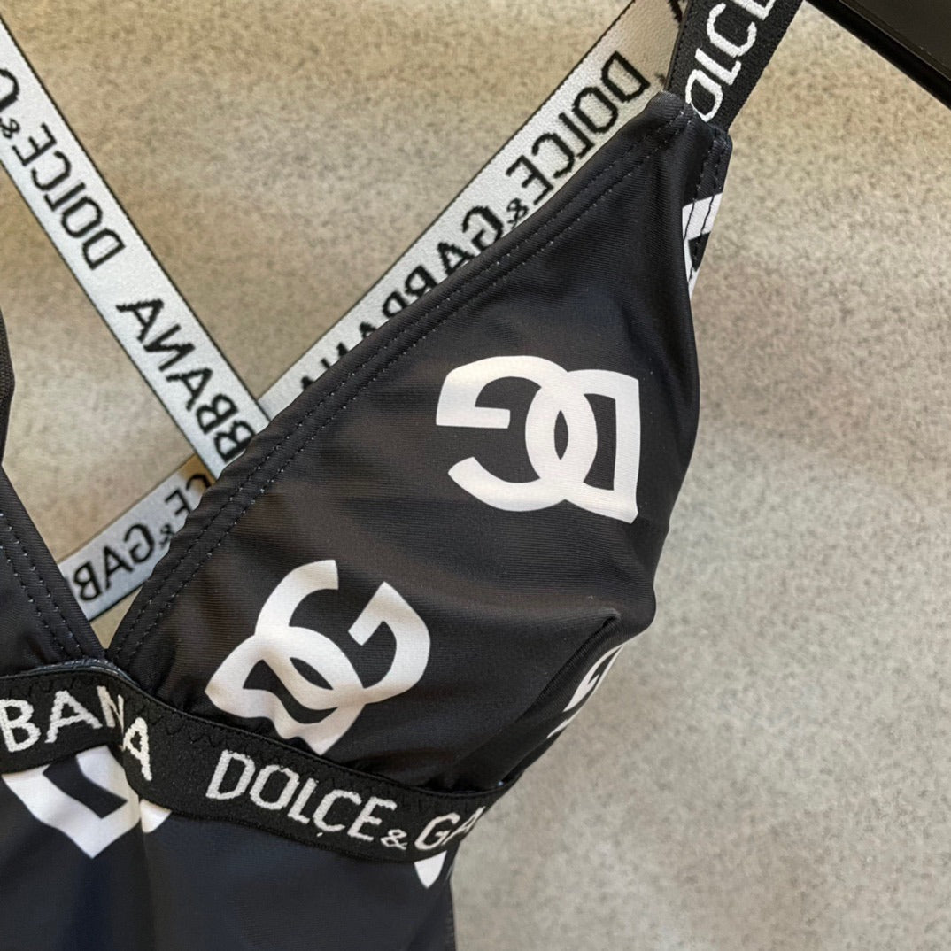 25 New Letters Print One-piece Swimsuit