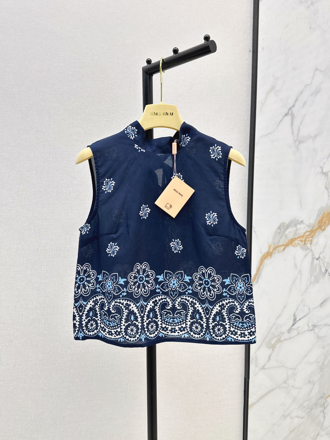 25ss Linen print vest