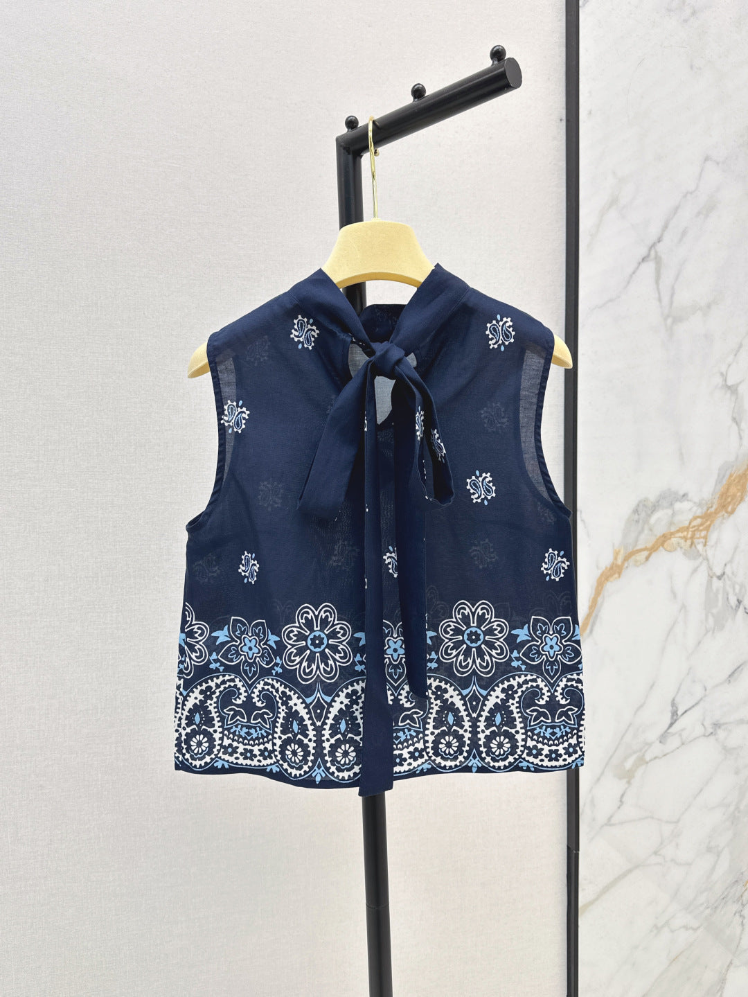 25ss Linen print vest