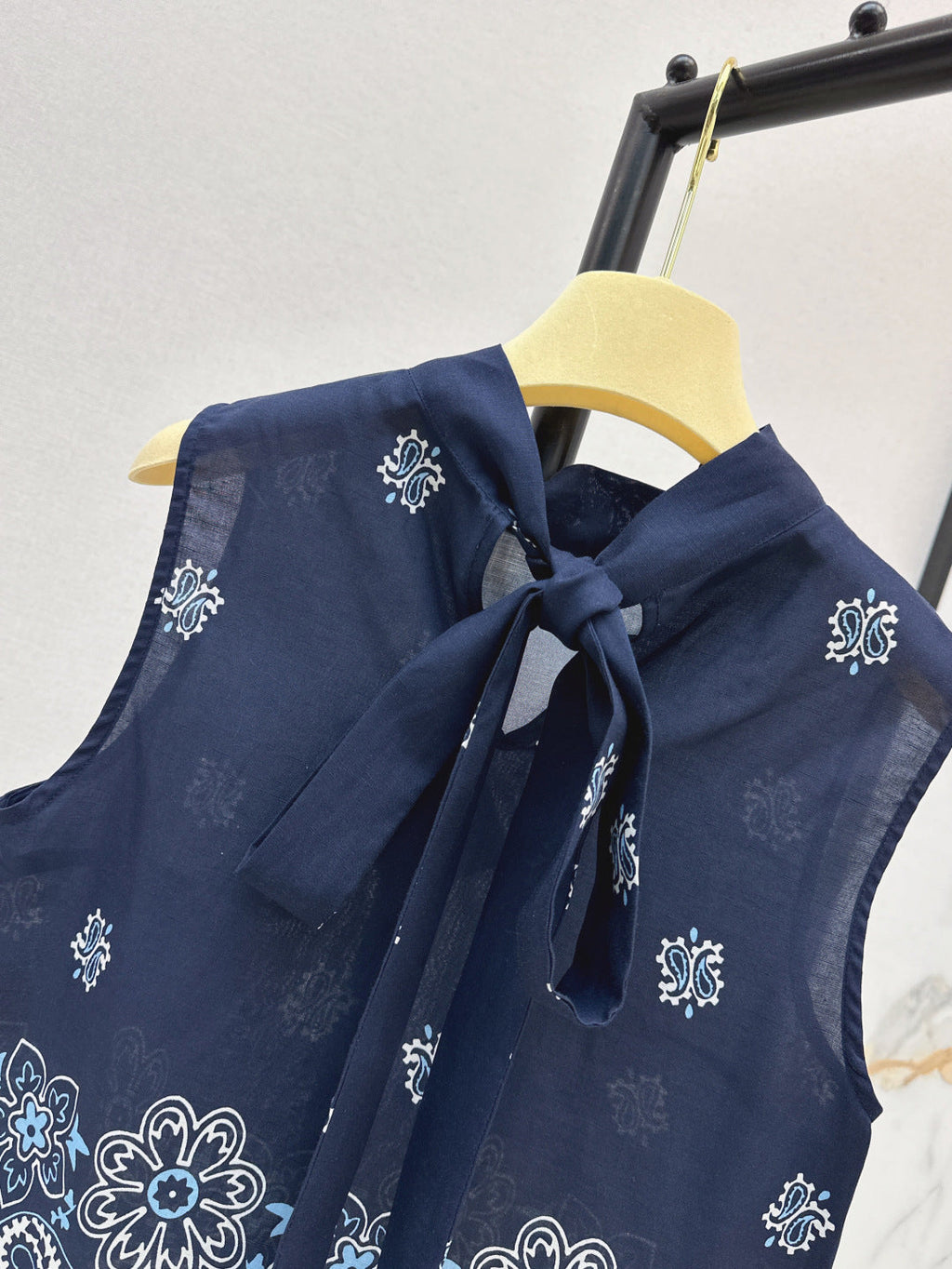 25ss Linen print vest