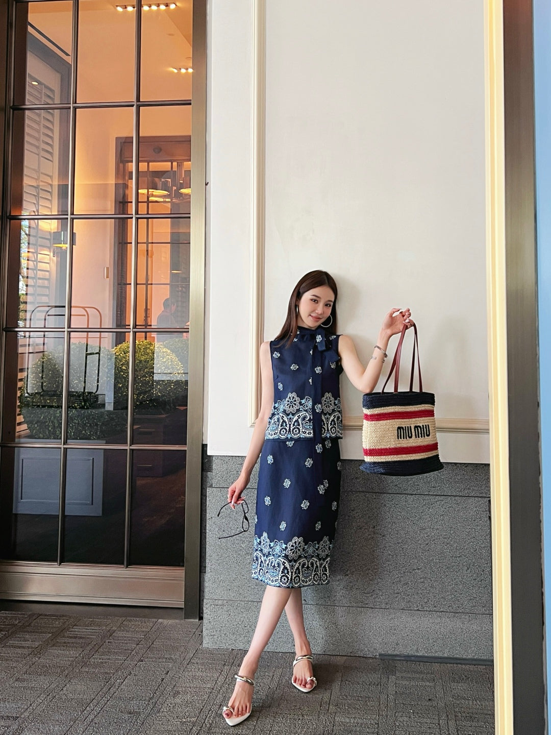 25ss Linen print vest