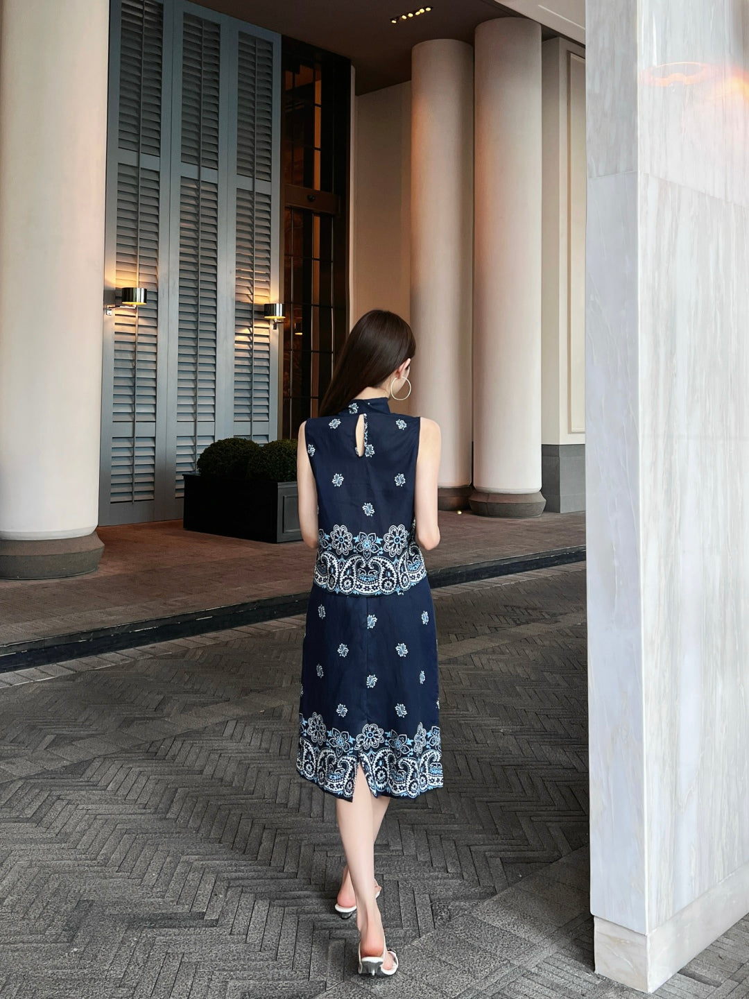 25ss Linen print vest