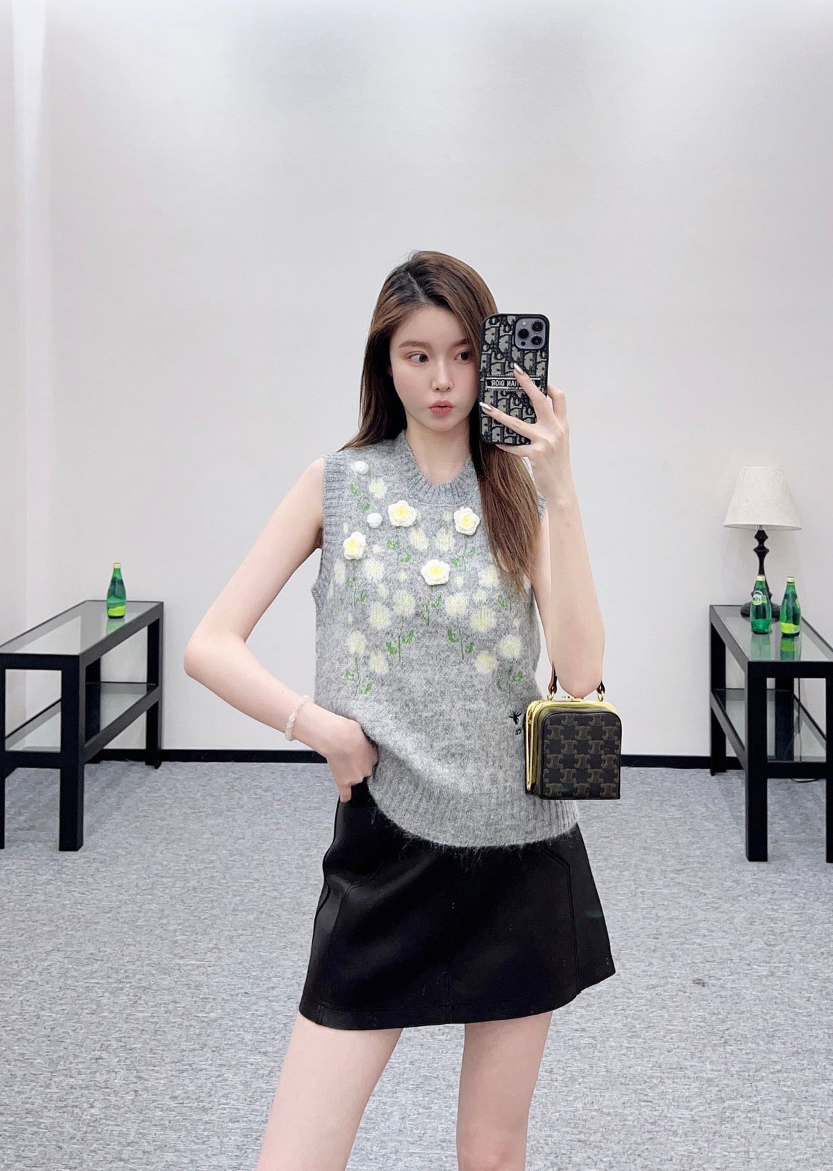 25fw 3D Crochet Knitted Vest