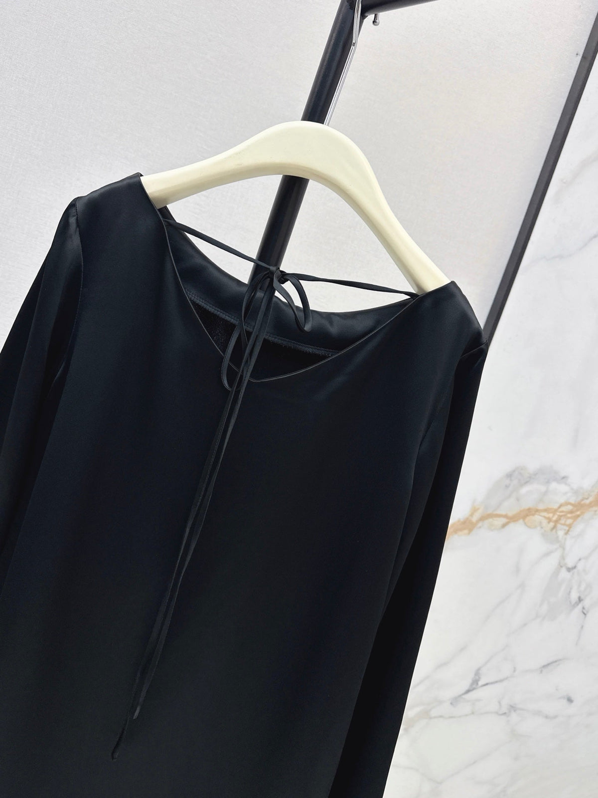 The Row/26FW New Acetate Dress with Flared Sleeves 🖤