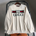 New autumn and winter classic embroidered logo round neck hoodie