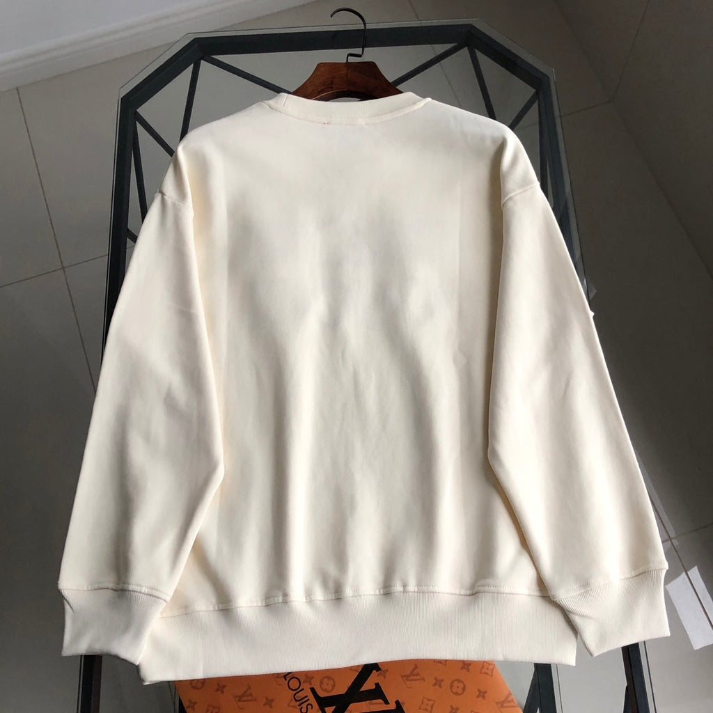 New autumn and winter classic embroidered logo round neck hoodie