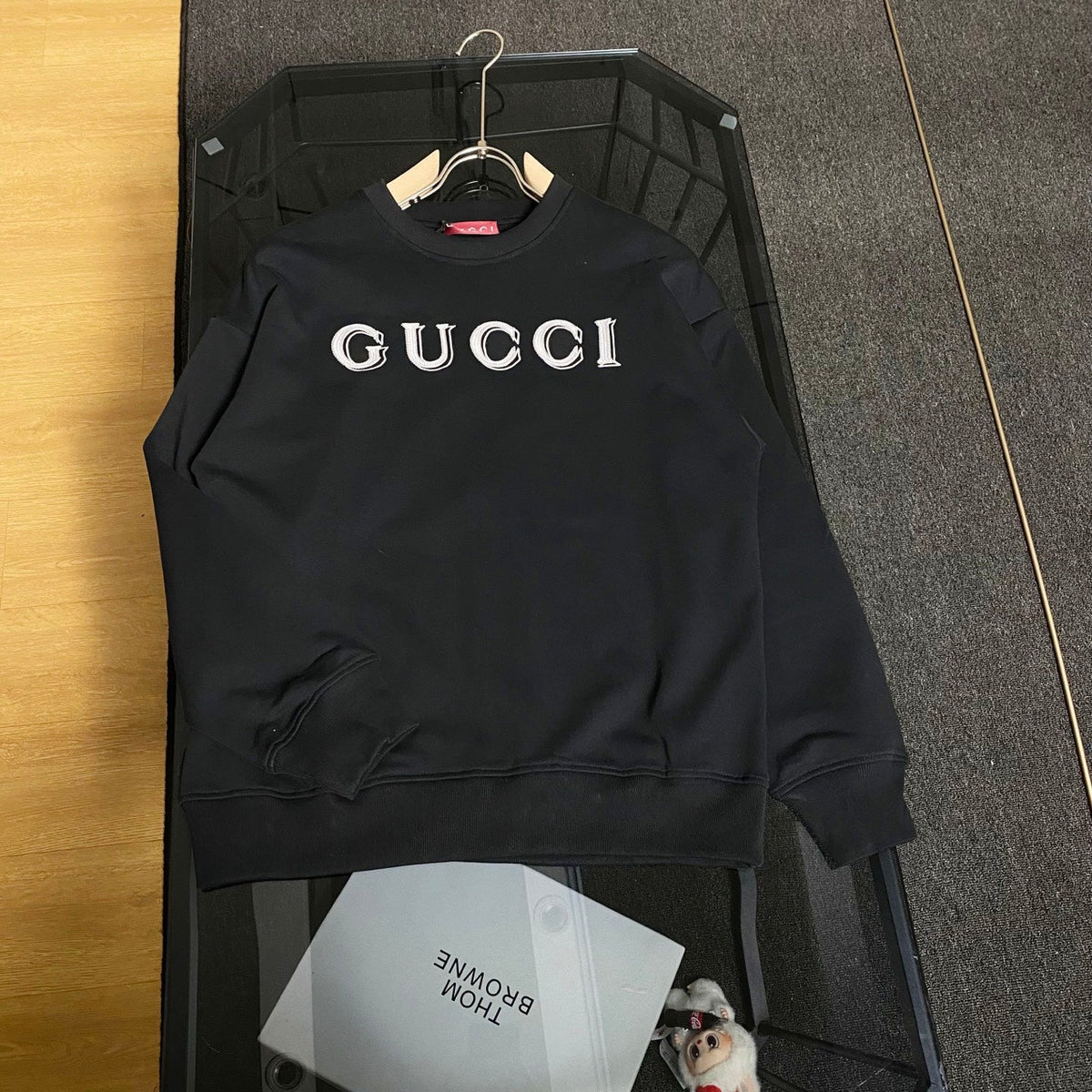 Classic Brand Double Shadow Letter Embroidered Hoodie