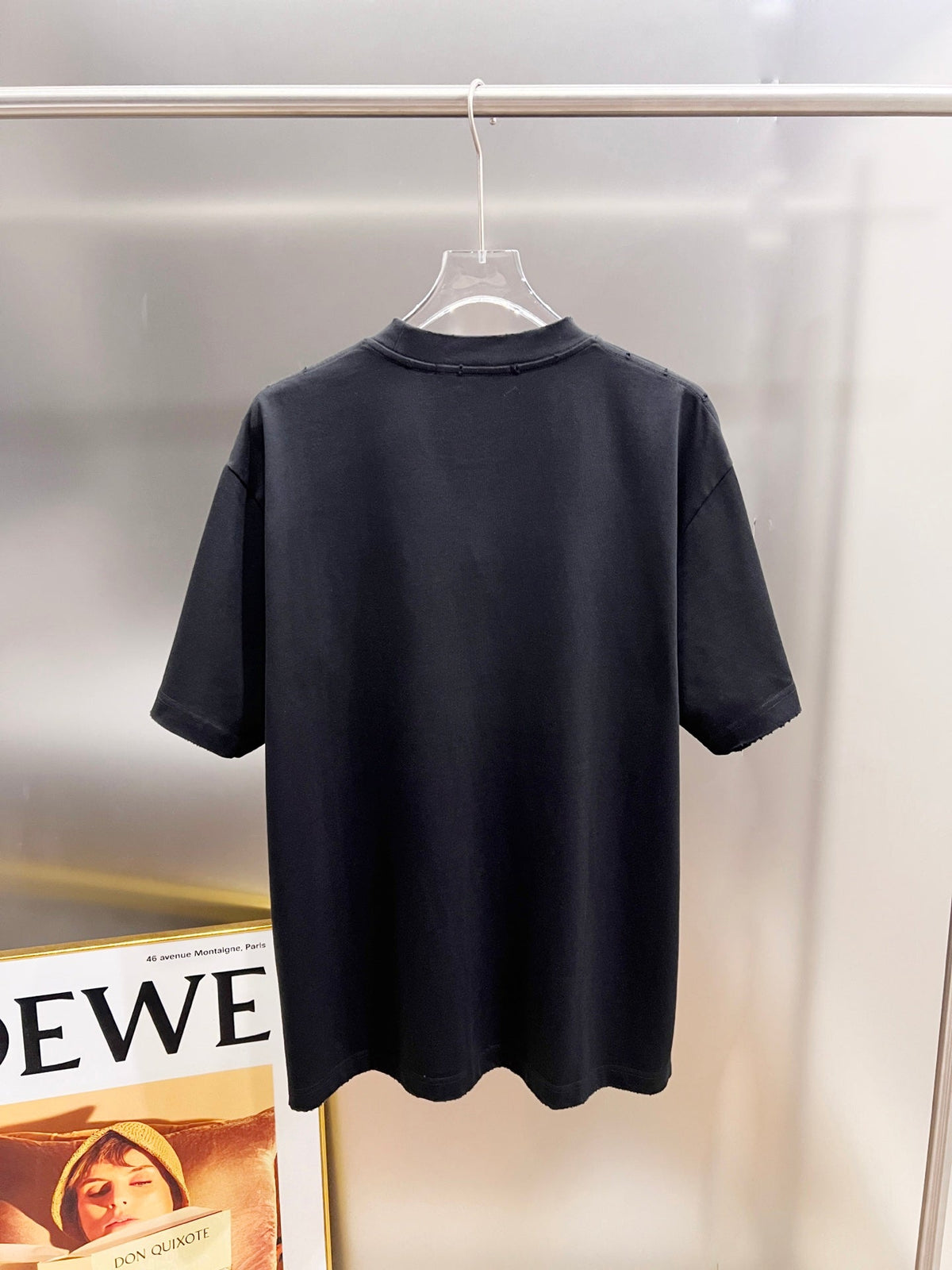 Classic letter three-dimensional embroidery and patchwork technique for short sleeves