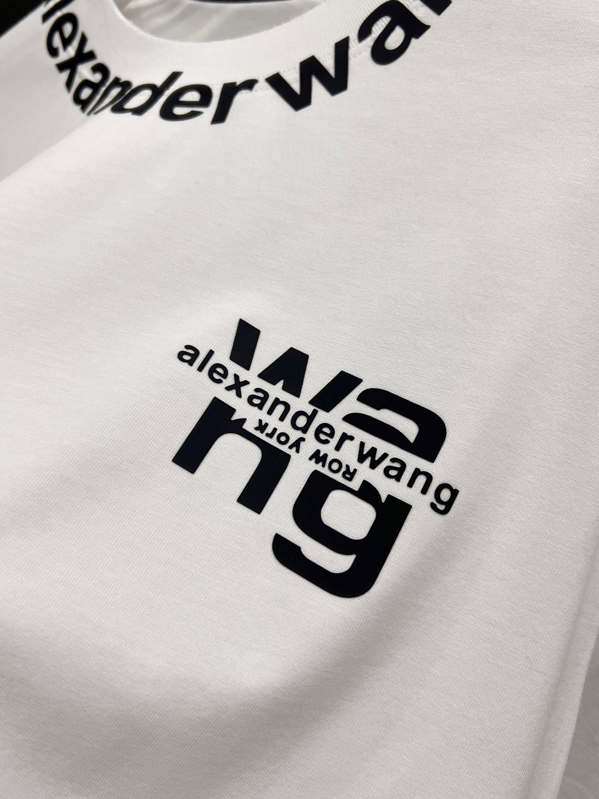 Wear and tear water washing short sleeves, round neck short sleeves